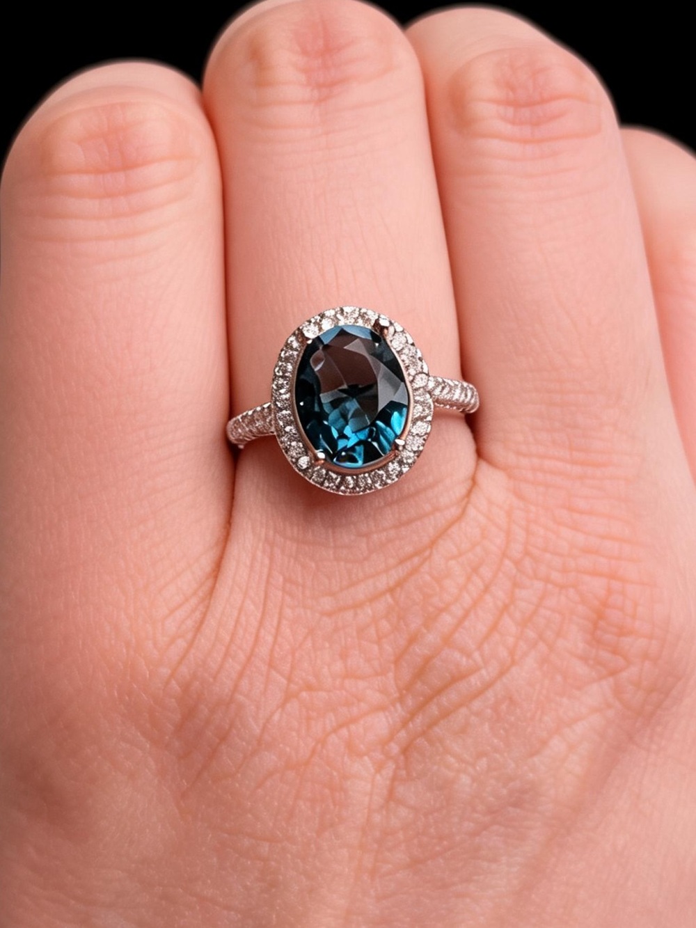 🌟LAST ONE SIZE 6🌟Sterling Silver London Blue Topaz (AAAA) - Picture 6 of 8